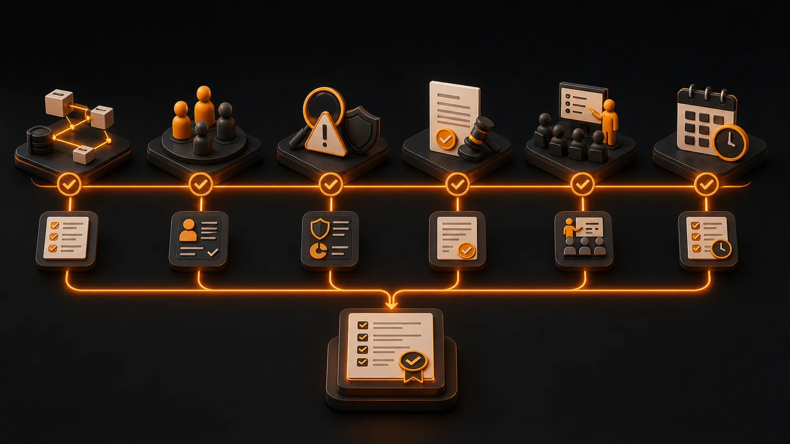 Schema illustrato della sezione Un piano operativo in sei passi