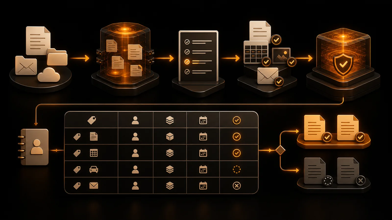 Schema illustrato della sezione Fai l'inventario prima delle domande