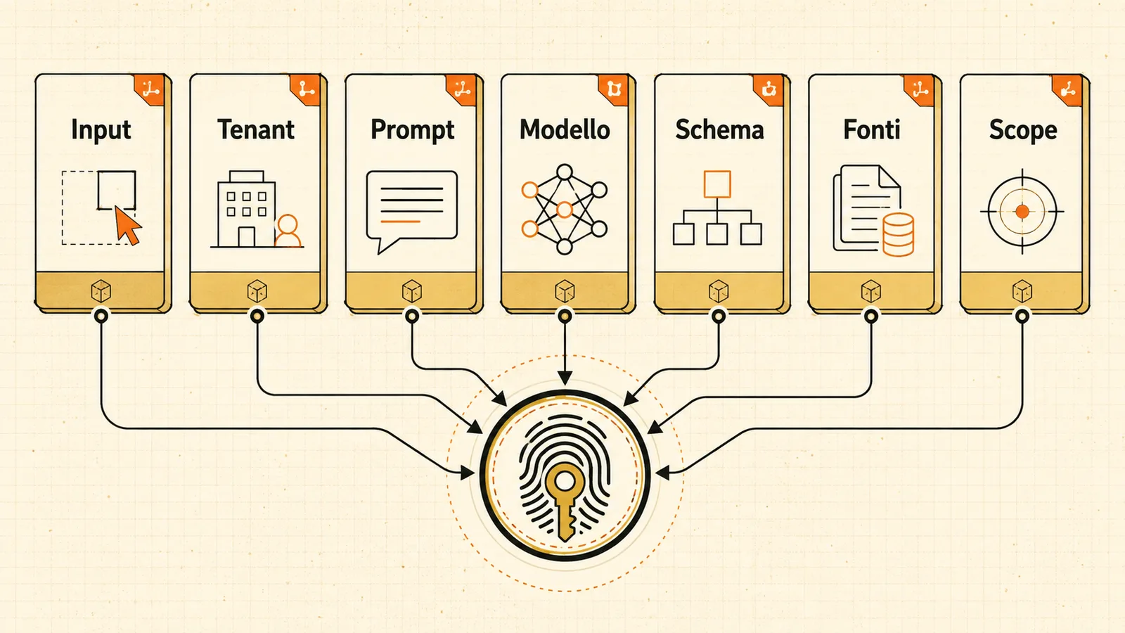 Componenti versionate di una cache key per workflow AI