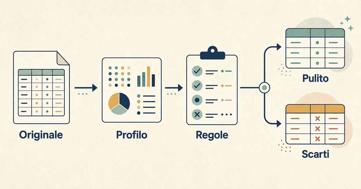 Come pulire un export CSV con Claude Code senza alterare l'originale