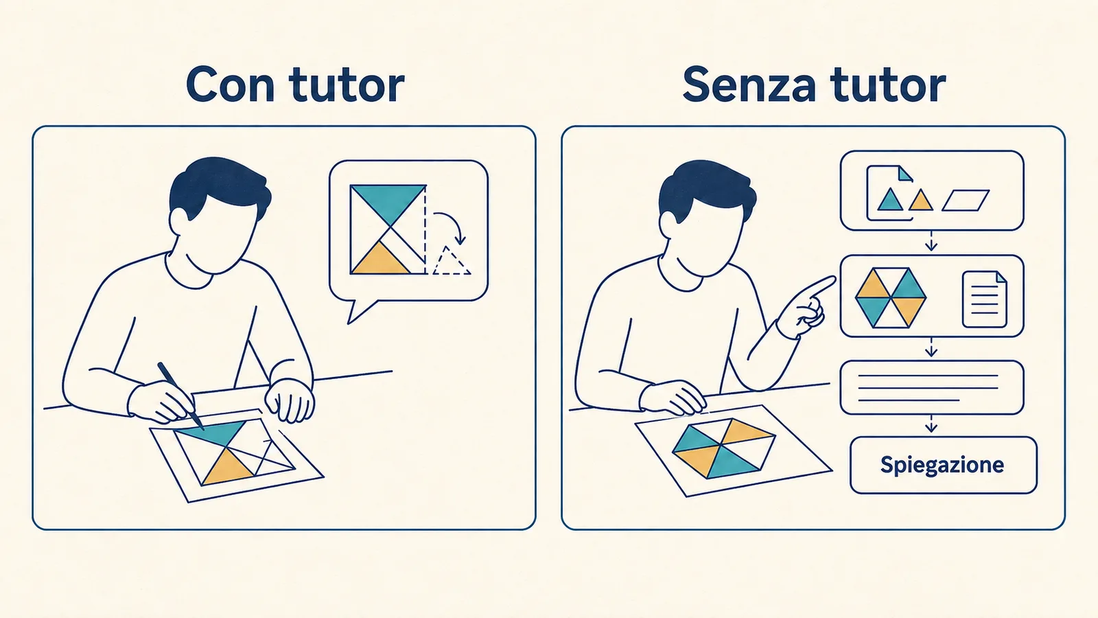 Confronto fra esercizio assistito e nuovo caso svolto senza tutor.